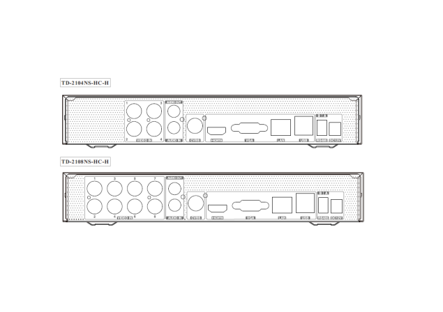 دستگاه 4کانال کیفیت 5مگاپیکسل TD-2104NS-HC-H TVT DVR